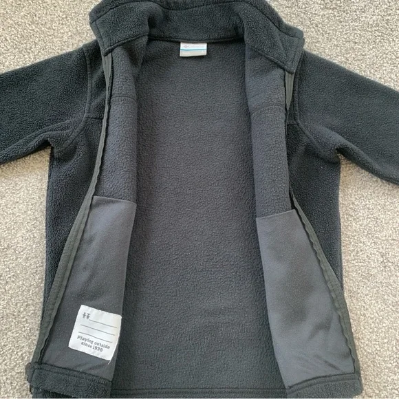 Columbia Fleece Jacket Full Zip Black - Picture 3 of 9
